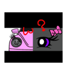 Customize Pink overalls were put on.Dog（個別スタンプ：21）