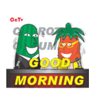 Carrot and Cucumber TV Anchor（個別スタンプ：21）