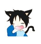 Cat girl Yu ＆ Cat boy Black（個別スタンプ：10）