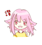 Cat girl Yu ＆ Cat boy Black（個別スタンプ：14）