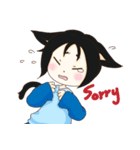 Cat girl Yu ＆ Cat boy Black（個別スタンプ：19）