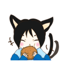 Cat girl Yu ＆ Cat boy Black（個別スタンプ：26）