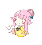 Cat girl Yu ＆ Cat boy Black（個別スタンプ：37）