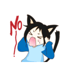 Cat girl Yu ＆ Cat boy Black（個別スタンプ：39）