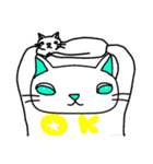 かぶり物のネコ×ねこ（個別スタンプ：9）