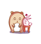 The kind bear and the sulky bunny(EN)（個別スタンプ：28）