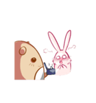 The kind bear and the sulky bunny(EN)（個別スタンプ：31）