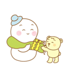 Snowman and Teddy bear-friendship story（個別スタンプ：12）