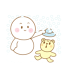 Snowman and Teddy bear-friendship story（個別スタンプ：14）