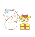 Snowman and Teddy bear-friendship story（個別スタンプ：39）