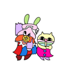 もしもしうさぎとねこさん（個別スタンプ：4）