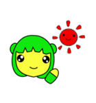しあわせ運ぶてるてるサクランボとよぴはぴ（個別スタンプ：1）