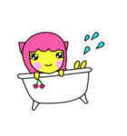しあわせ運ぶてるてるサクランボとよぴはぴ（個別スタンプ：36）