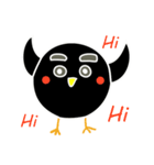 Hello Charcoal - black chicken（個別スタンプ：1）