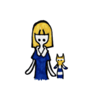 ねこ ときどき おんなのこ（個別スタンプ：11）