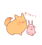 うさぎとわんこがもふもふしてるだけ。（個別スタンプ：8）