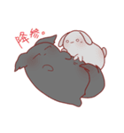 うさぎとわんこがもふもふしてるだけ。（個別スタンプ：11）