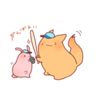 うさぎとわんこがもふもふしてるだけ。（個別スタンプ：16）
