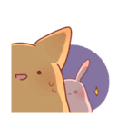 うさぎとわんこがもふもふしてるだけ。（個別スタンプ：22）