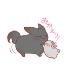 うさぎとわんこがもふもふしてるだけ。（個別スタンプ：33）
