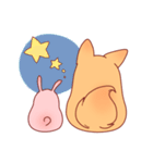 うさぎとわんこがもふもふしてるだけ。（個別スタンプ：35）