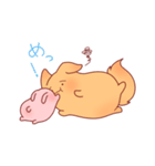 うさぎとわんこがもふもふしてるだけ。（個別スタンプ：37）