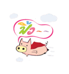 Cute pig stickers .（個別スタンプ：2）