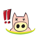 Cute pig stickers .（個別スタンプ：15）