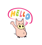 Cute pig stickers .（個別スタンプ：19）