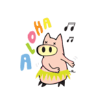Cute pig stickers .（個別スタンプ：25）