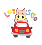 Cute pig stickers .（個別スタンプ：26）