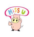Cute pig stickers .（個別スタンプ：28）