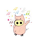 Cute pig stickers .（個別スタンプ：31）