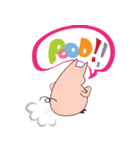Cute pig stickers .（個別スタンプ：34）
