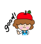 りんごなモジャさん（個別スタンプ：1）
