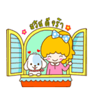 Lovely Girl and Lovely Dog（個別スタンプ：4）