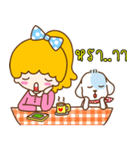 Lovely Girl and Lovely Dog（個別スタンプ：30）