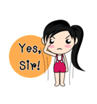 Una : Naughty girl (EN)（個別スタンプ：9）