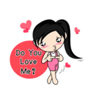 Una : Naughty girl (EN)（個別スタンプ：34）