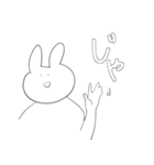 表情のないウサギ（個別スタンプ：3）