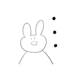 表情のないウサギ（個別スタンプ：7）