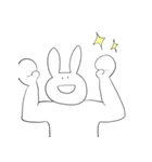 表情のないウサギ（個別スタンプ：8）
