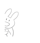 表情のないウサギ（個別スタンプ：19）