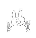 表情のないウサギ（個別スタンプ：20）