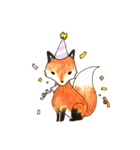 Quick orange fox（個別スタンプ：34）