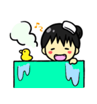 シンプル＆カワイイ 黒髪女子の日常（個別スタンプ：9）
