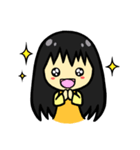シンプル＆カワイイ 黒髪女子の日常（個別スタンプ：10）