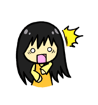 シンプル＆カワイイ 黒髪女子の日常（個別スタンプ：15）