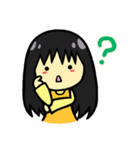 シンプル＆カワイイ 黒髪女子の日常（個別スタンプ：19）