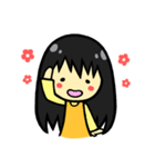 シンプル＆カワイイ 黒髪女子の日常（個別スタンプ：25）